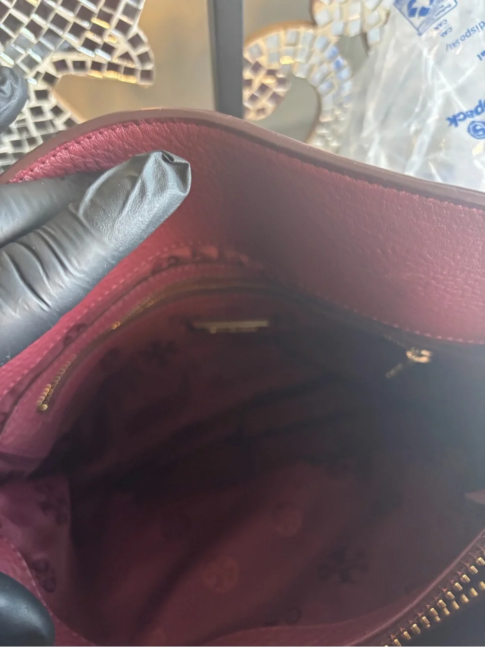 ⭐️Tory Burch Pebbled Robinson Open Dome Satchel NWT‎